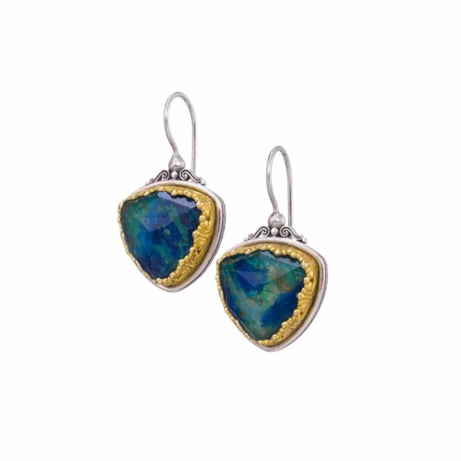 Iris Earrings in Sterling Silver with Gold Plated Parts