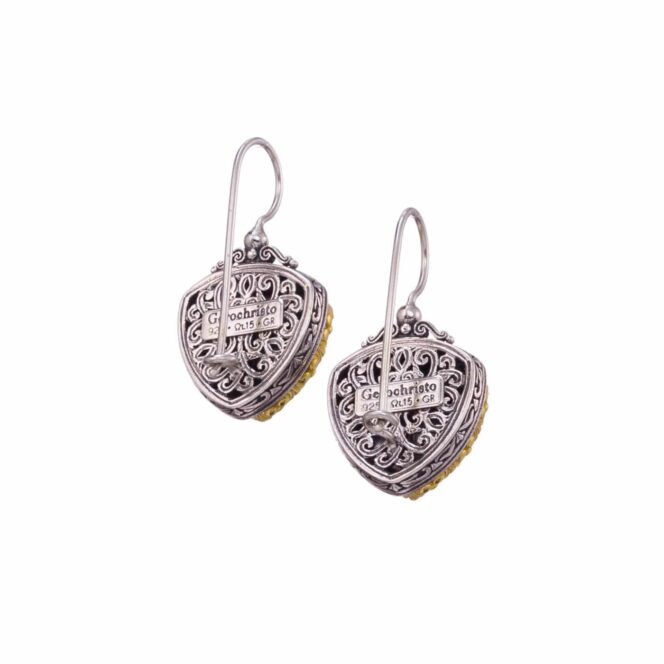 Iris Earrings in Sterling Silver with Gold Plated Parts - Image 2