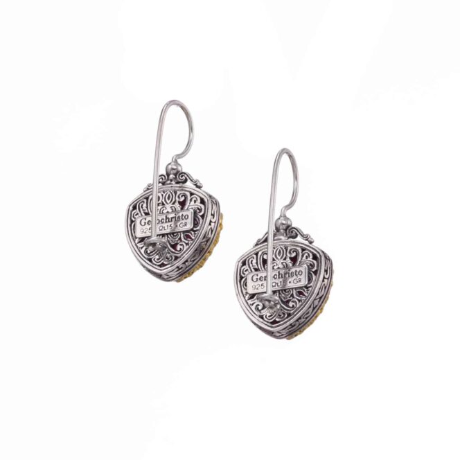 Iris Earrings in Sterling Silver with Gold Plated Parts - Image 2