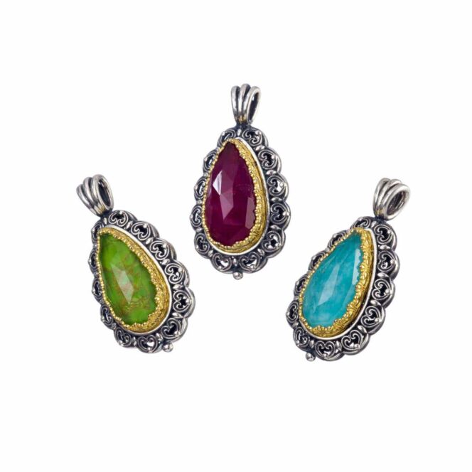 Penelope Pendant is Sterling Silver with Gold plated parts