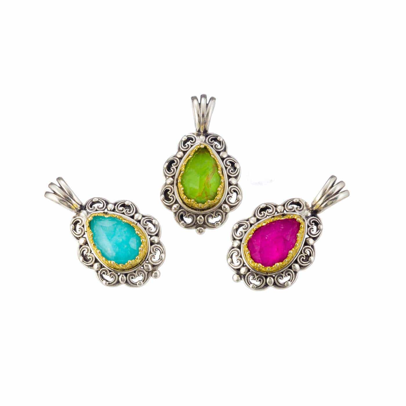Penelope Pendant is Sterling Silver with Gold plated parts