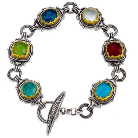 Semeli bracelet in Sterling Silver with Gold Plated parts