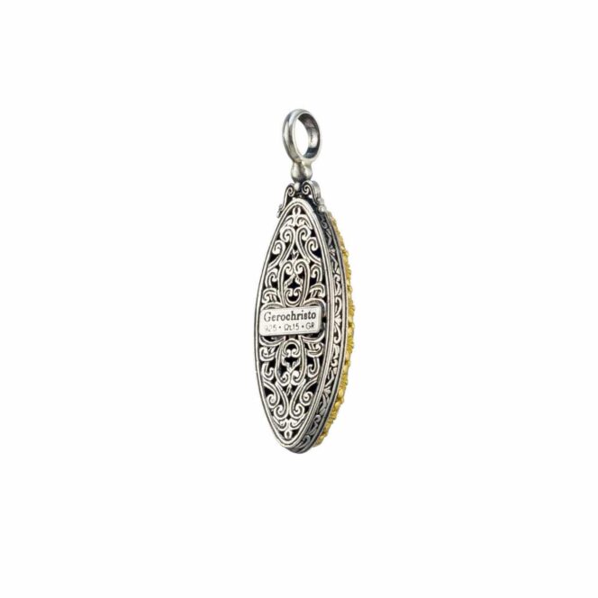 Iris pendant in Sterling Silver with Gold Plated Parts - Image 3