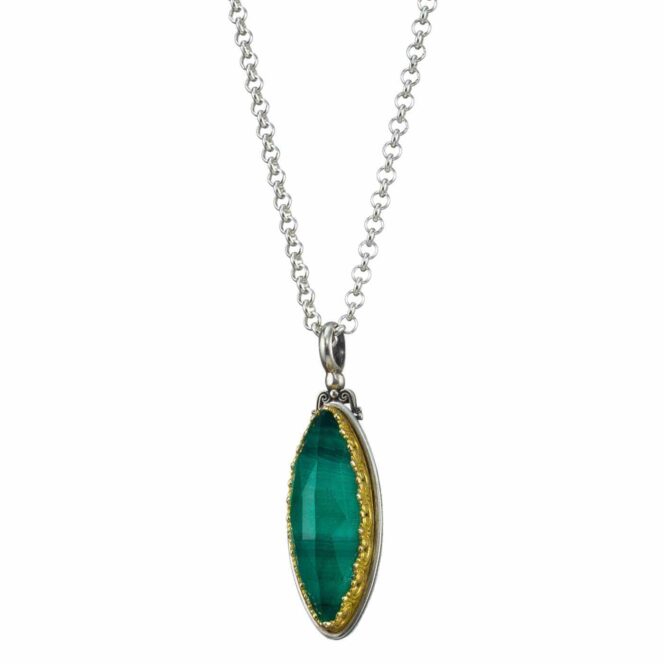 Iris pendant in Sterling Silver with Gold Plated Parts - Image 2