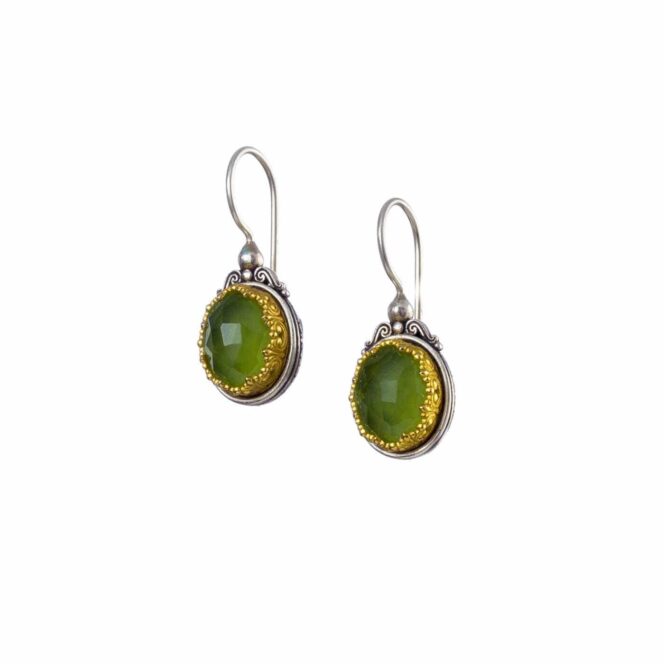 Iris Earrings in Sterling Silver with Gold Plated Parts - Image 2