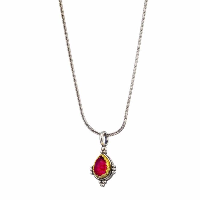 Semeli pendant in Sterling silver with Gold plated parts - Image 2