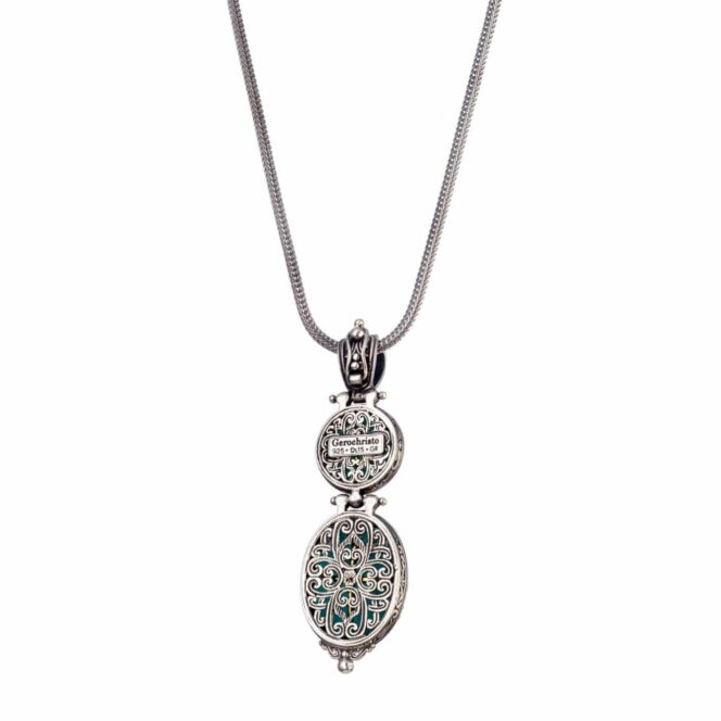 Iris Pendant in Sterling Silver with Gold Plated Parts - Image 3