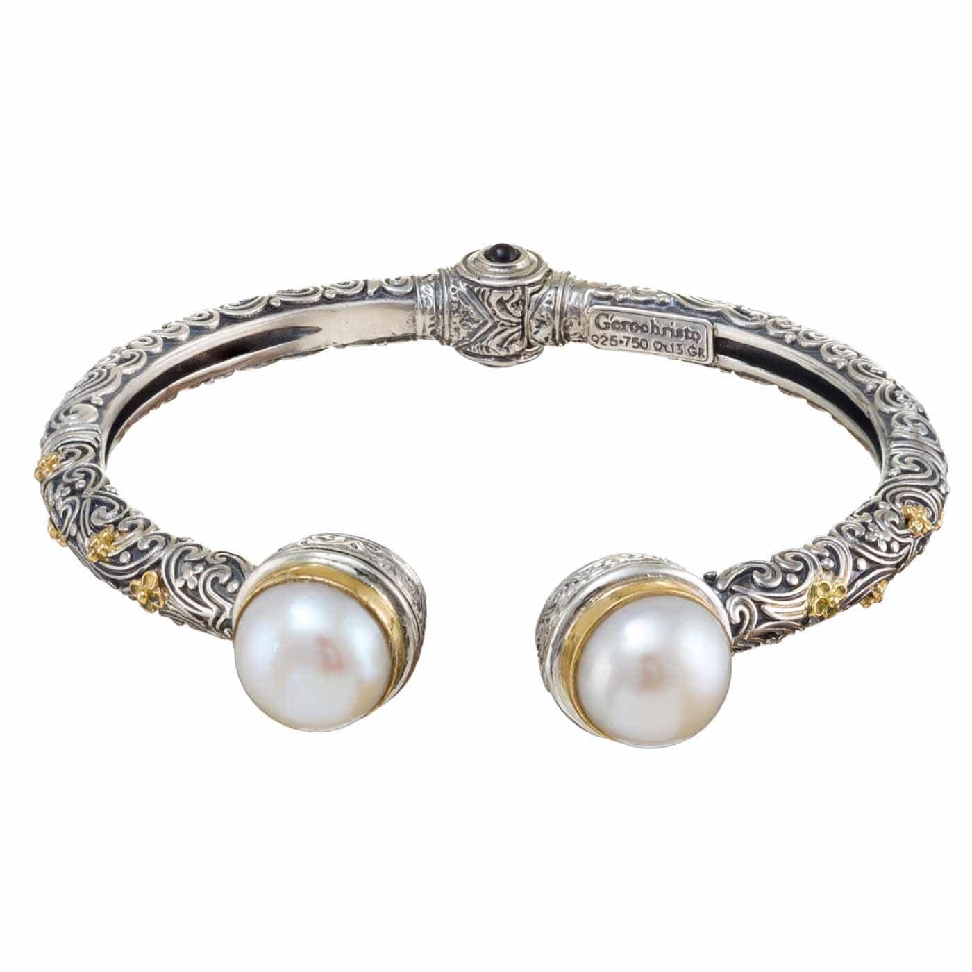 Eden’s Garden Pearls bracelet in 18K Gold and Sterling silver