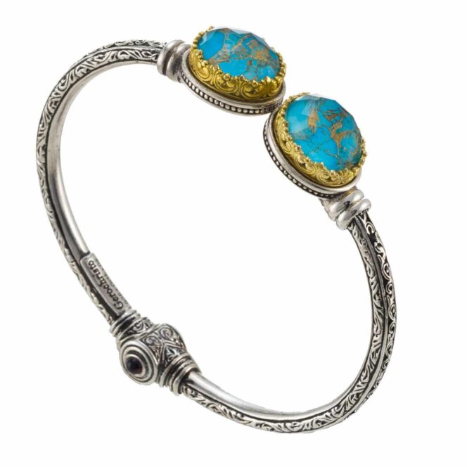 Iris Bracelet in Sterling Silver with Gold Plated parts - Image 2