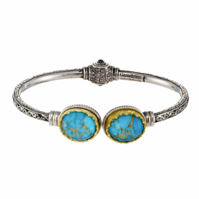 Iris Bracelet in Sterling Silver with Gold Plated parts