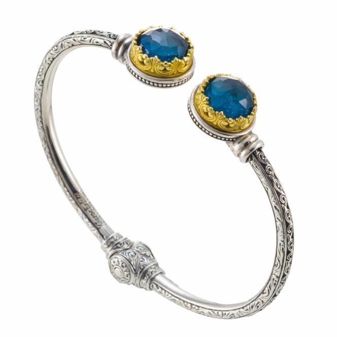 Iris Bracelet in Sterling Silver with Gold Plated parts - Image 4