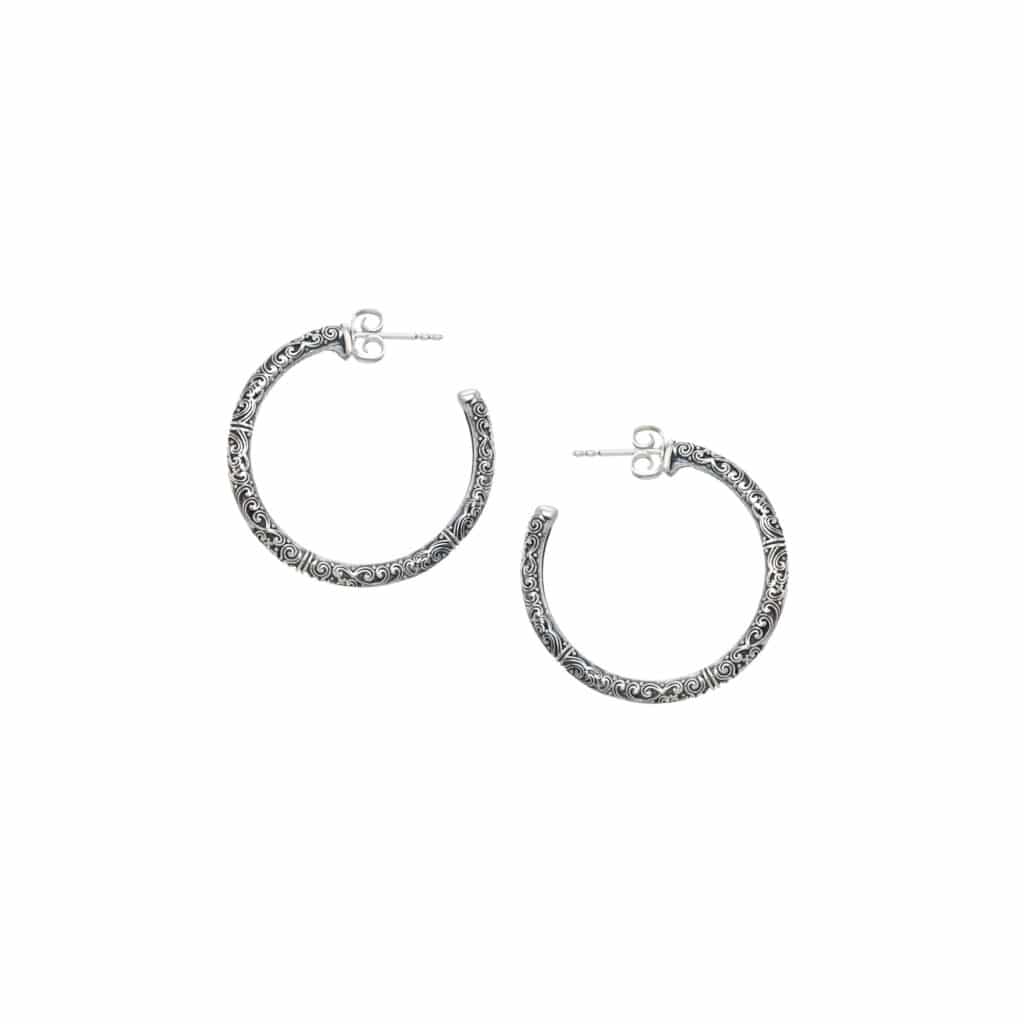 Hoop earrings in sterling silver - Image 2