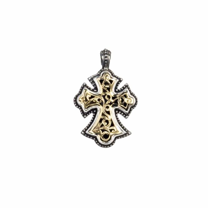 Byzantine Cross in 18K Gold and Sterling Silver - Image 3