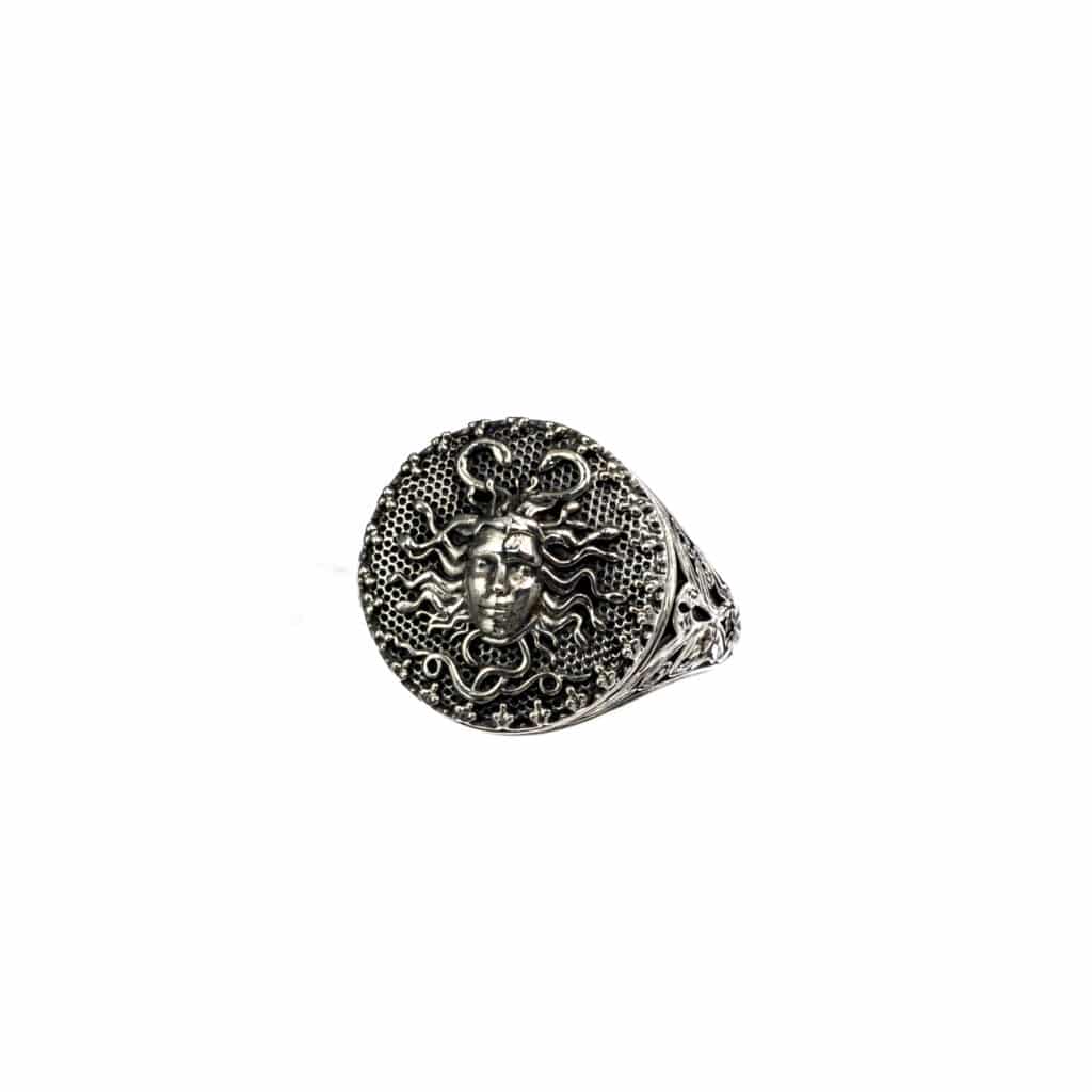 Medusa Men's ring in sterling silver