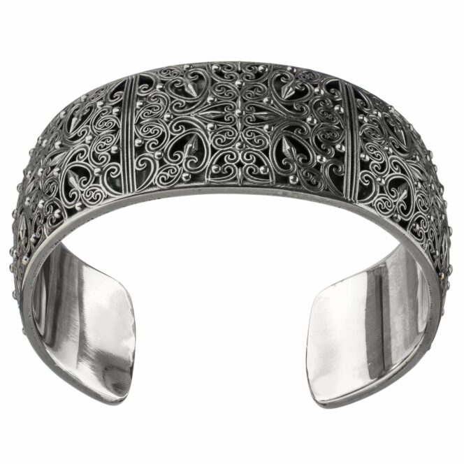 Kallisto Cuff Bracelet in Black plated Silver 925 - Image 4