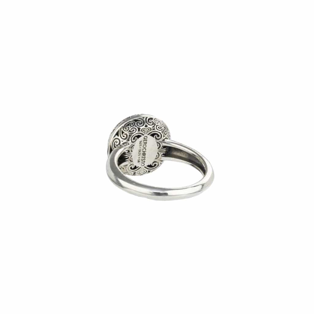 Kallisto Round Ring in oxidized silver 925 - Image 3