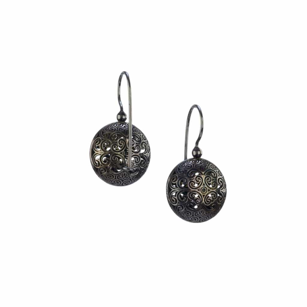 Kallisto Round earrings in Black plated silver 925 - Image 2