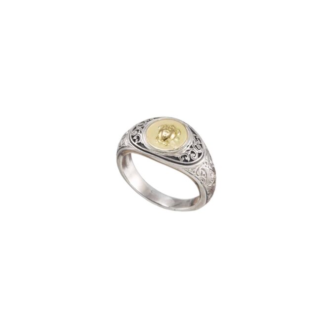 Symbol Ring in 18K Gold and Sterling Silver - Image 2