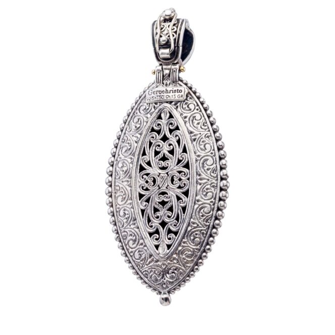 Faidra pendant in 18K Gold, sterling silver rubies and pearls - Image 3