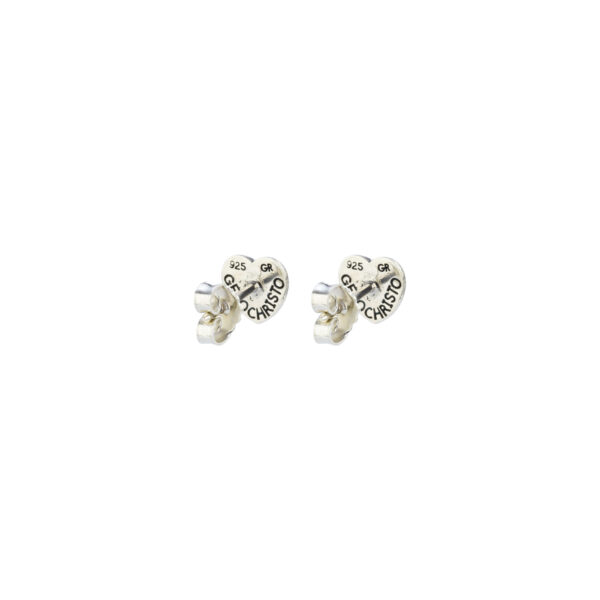 Kallisto tiny heart stud earrings in sterling silver - Image 2