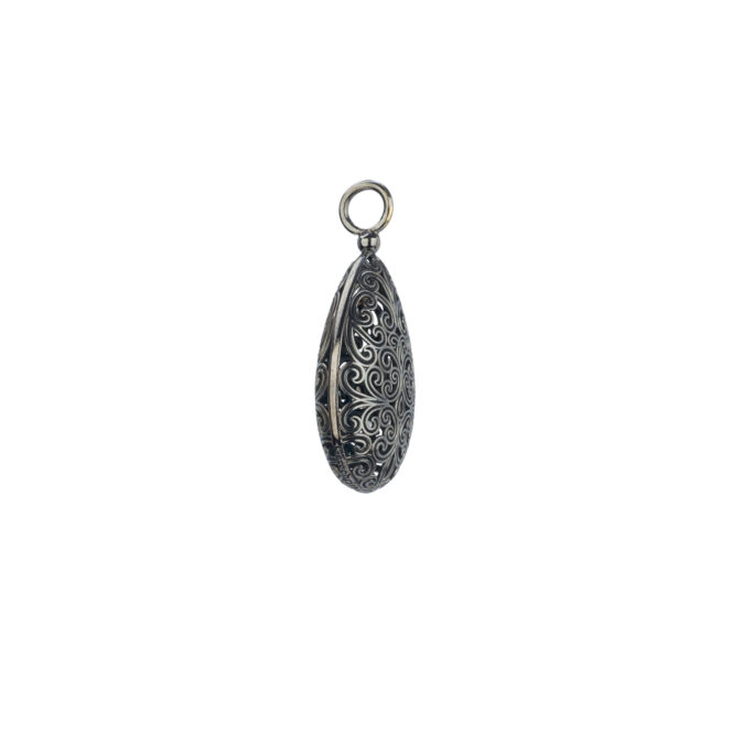 Kallisto teardrop pendant in black plated silver 925 - Image 3