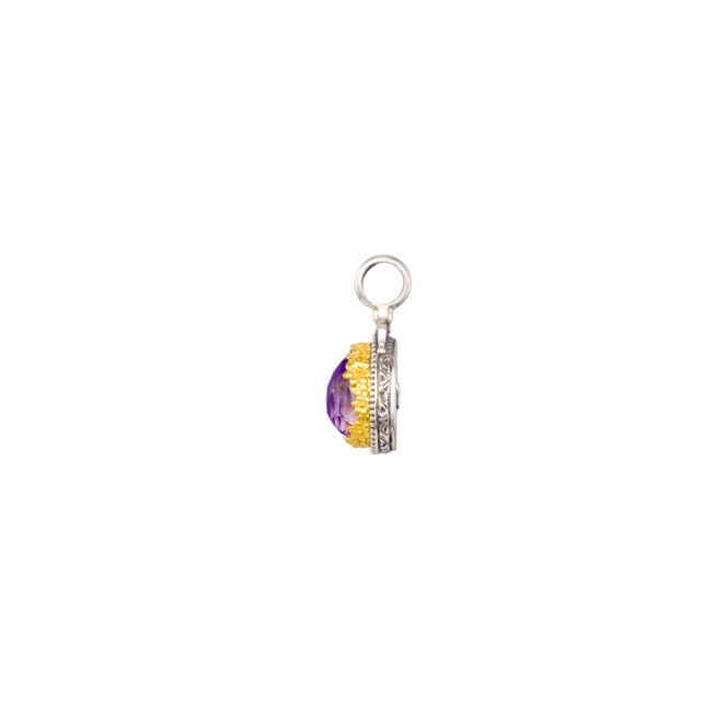 Dione teardrop pendant in sterling silver with Gold plated parts - Image 4