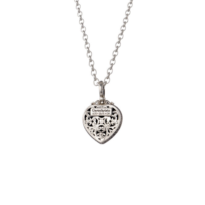 Dione heart pendant in sterling silver with Gold plated parts - Image 3