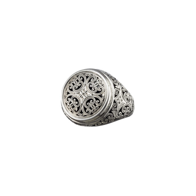 Mediterranean Round shape Ring in Sterling Silver - Image 2