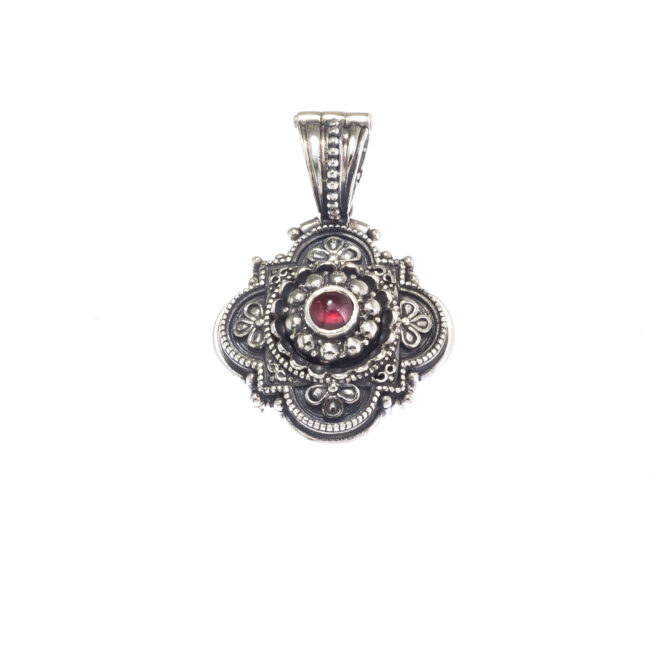 Athenian flower pendant in Sterling silver - Image 5