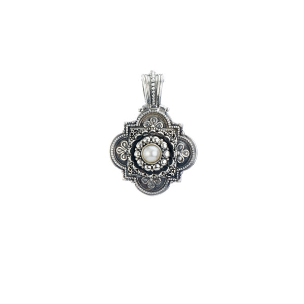 Athenian flower pendant in Sterling silver