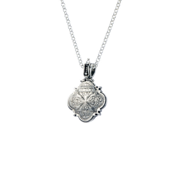 Athenian flower pendant in Sterling silver - Image 3