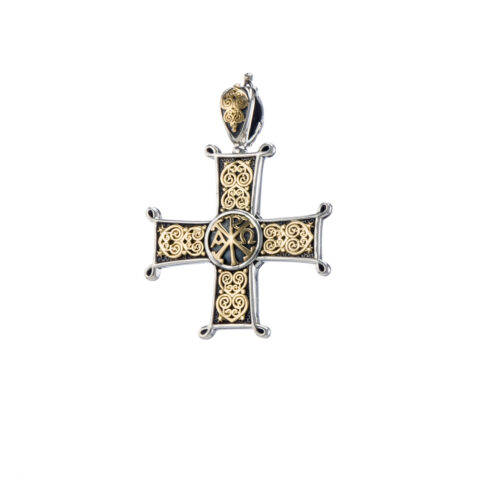 Erotokritos and Aretousa medium Cross in 18K Gold and Sterling silver