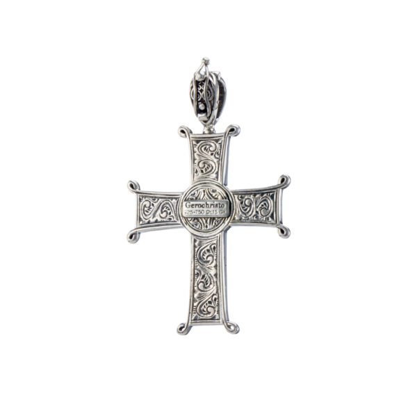 Erotokritos and Aretousa Cross in 18K Gold and Sterling silver with ruby - Image 3