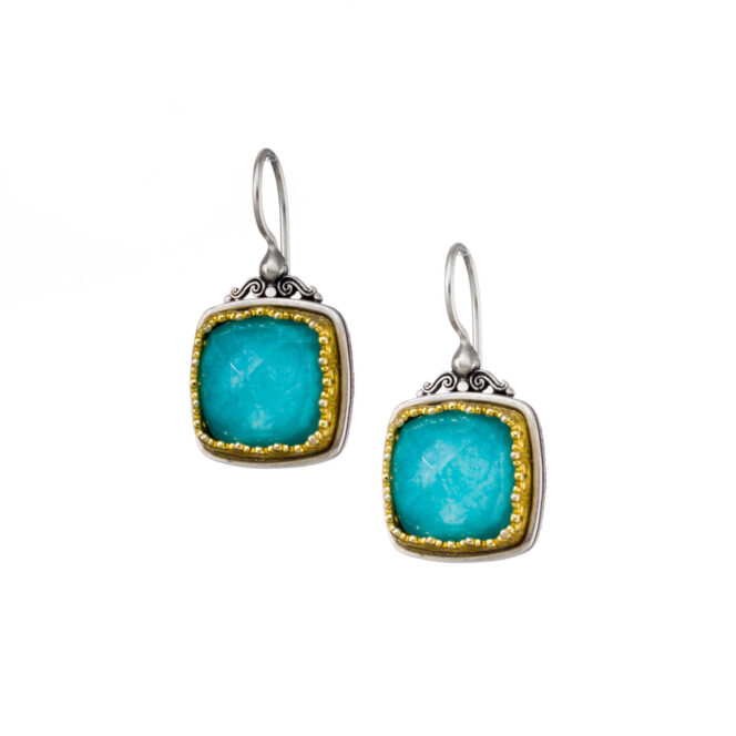 Iris Earrings in Sterling Silver with Gold Plated Parts - Image 2