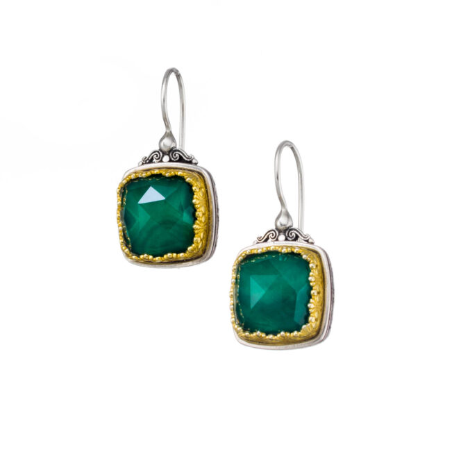Iris Earrings in Sterling Silver with Gold Plated Parts