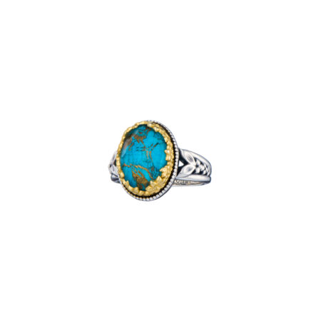 Dione ring in sterling silver with Gold plated parts