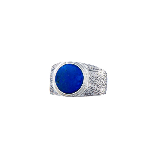 Classic men ring in Sterling silver with semi precious stone