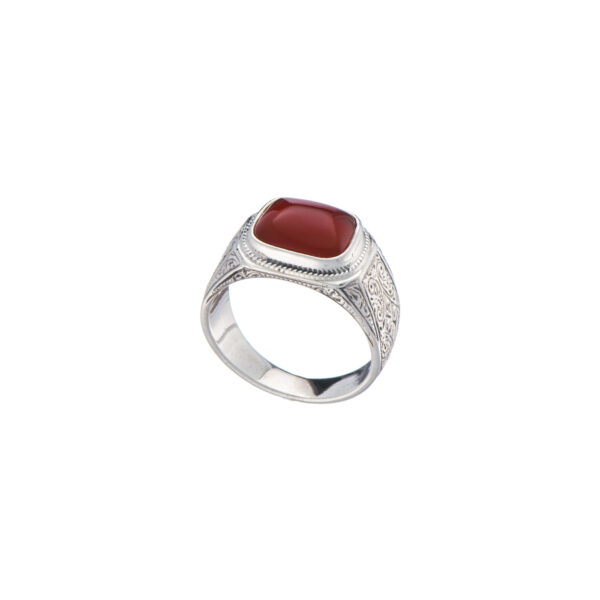 Classic men ring in Sterling Silver with semi precious stone