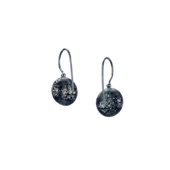 Kallisto Round earrings in Black plated silver 925 - Image 2