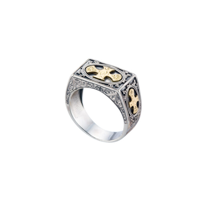 Patmos Ring in 18K Gold and Sterling Silver