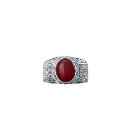 Classic Ring in Sterling Silver with semi precious stone