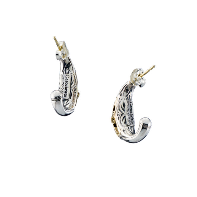 Classical hoop earrings in 18K Gold and Sterling Silver - Image 4