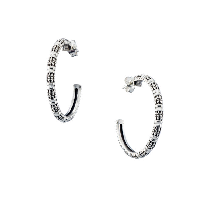 Kassandra Hoops in Sterling silver