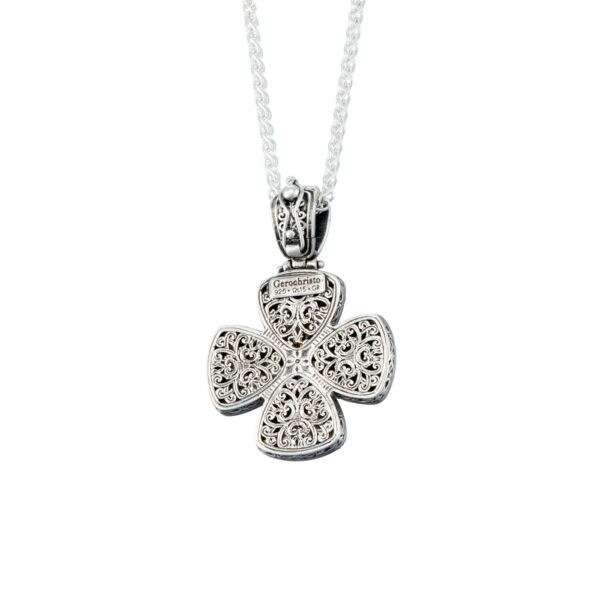 Iris Cross triangle in Sterling silver with Gold plated parts - Image 11