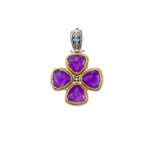 Iris Cross triangle in Sterling silver with Gold plated parts - Image 9