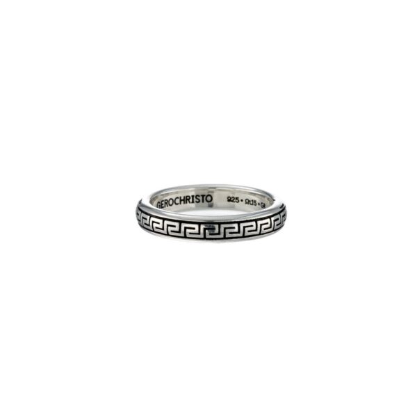 Meander band ring in Sterling Silver - Image 3