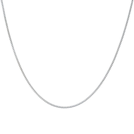 Box tiny chain in sterling silver