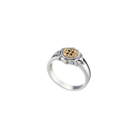 Symbol ring in 18K Gold and Sterling silver