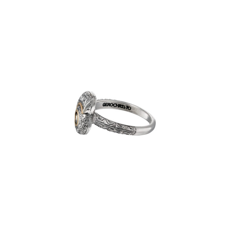 Tiny Sea Snail Ring in 18K Gold and Sterling Silver - Image 3